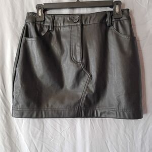 ASOS Black Faux Leather Mini Skirt